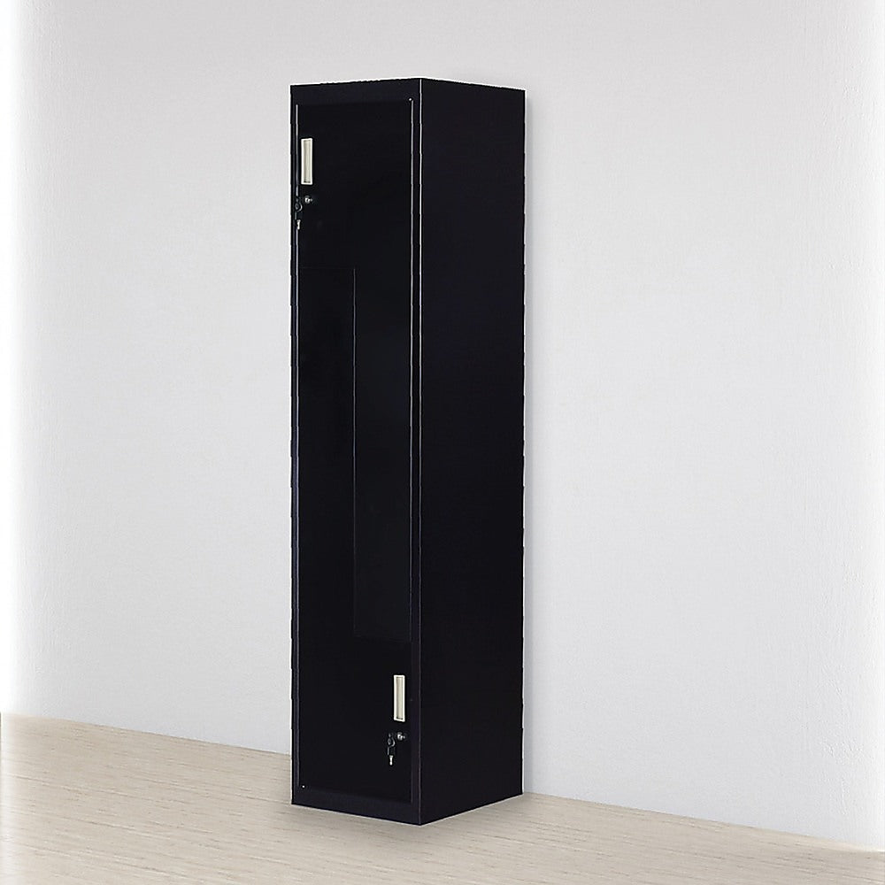 Black Two-Door L-shaped Office Gym Shed Storage Lockers - image2