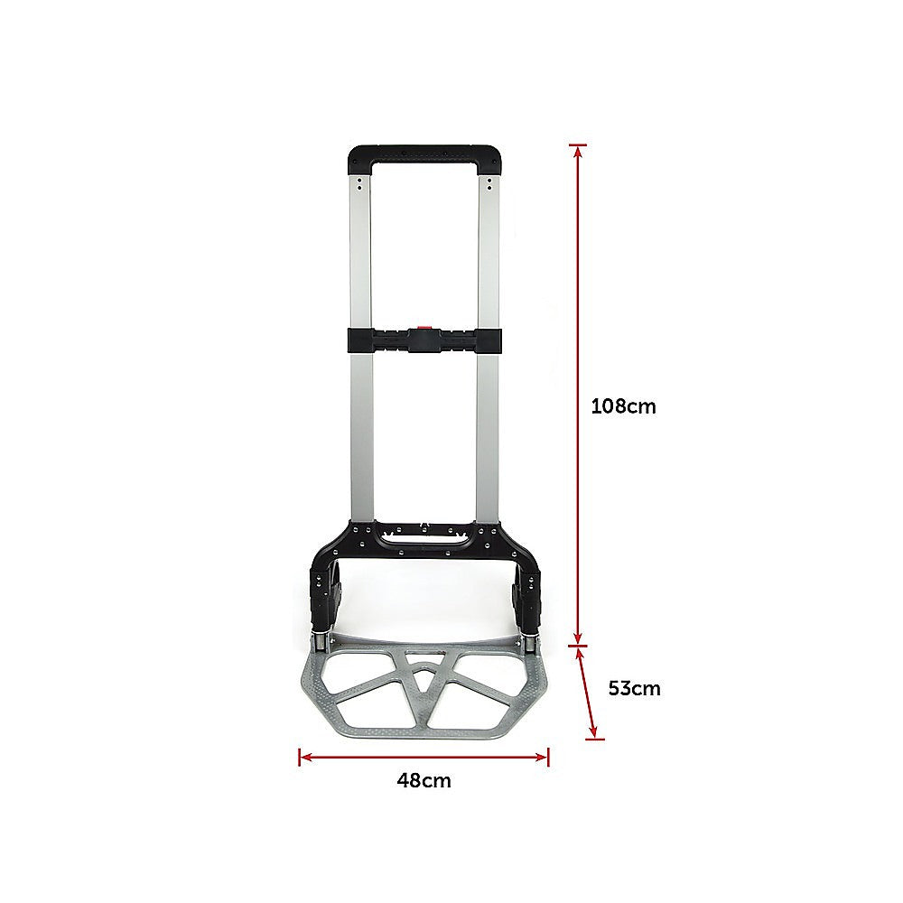 150KG Portable Cart Folding Dolly Push Truck Hand Collapsible Luggage Trolley - image10