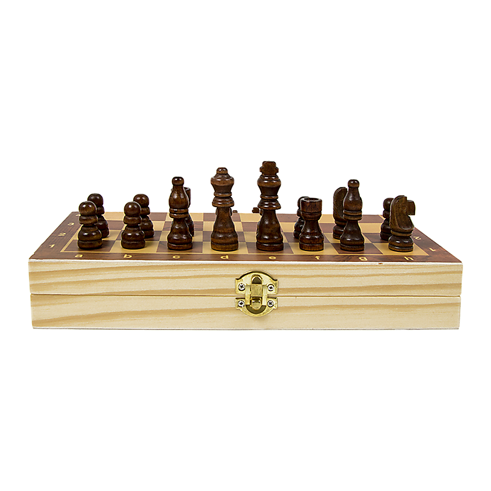 Chess Board Games Folding Large Chess Wooden Chessboard Set Wood Toy Gift - image6