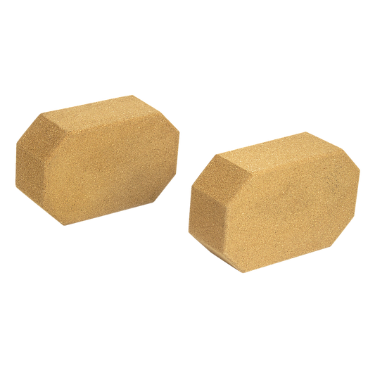 Natural Cork Octagon Yoga Blocks Brick Exercise 2 pcs Set Eco Non-Slip - image1