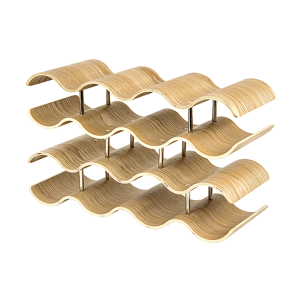 Wooden Wave Wine Rack/Creative Home Grape Wine Holder Shelf Cabinet/Bottle Rack - image4