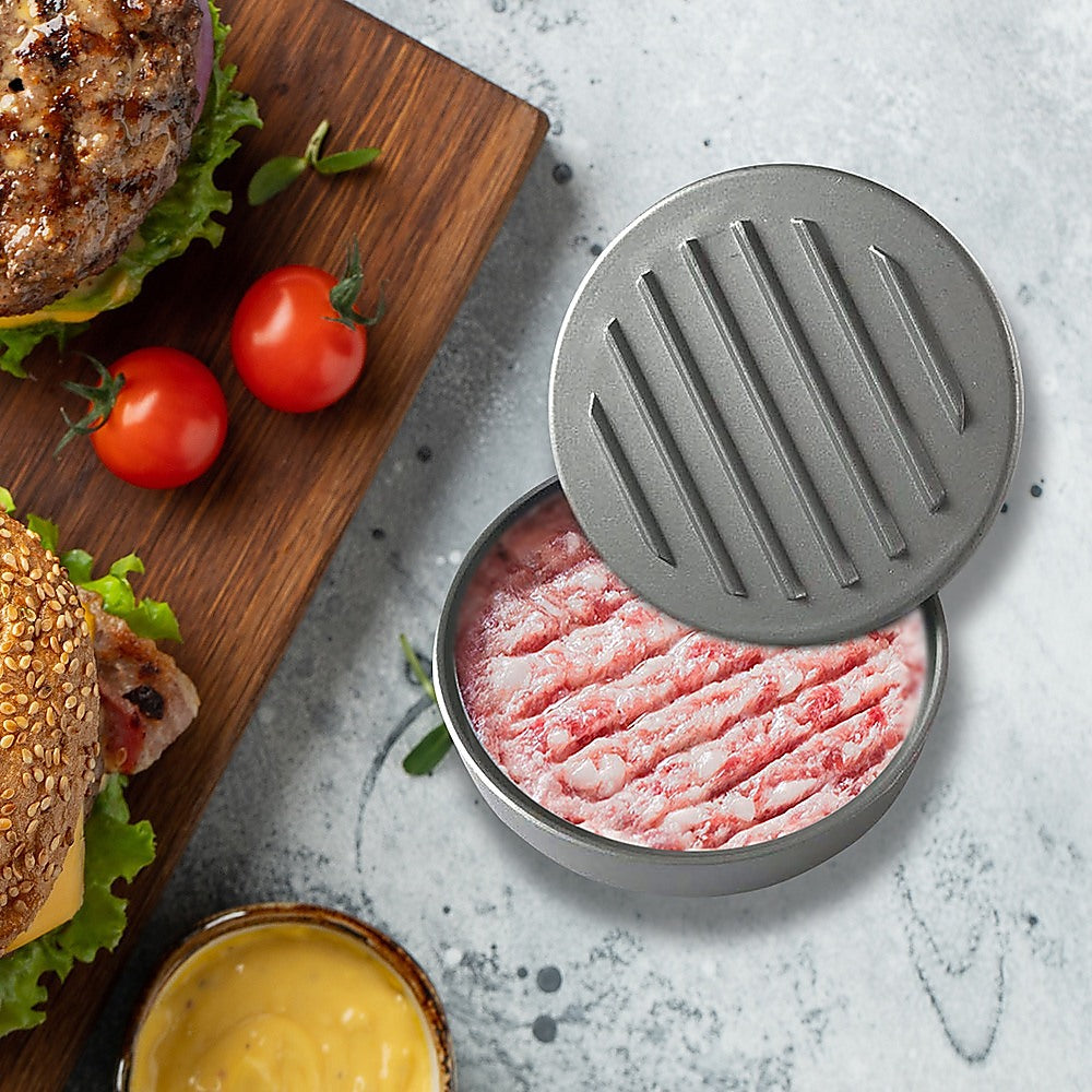 Large Round Hamburger Patty Maker Grill Press Burger Metal Mold Cooking Tools - image2