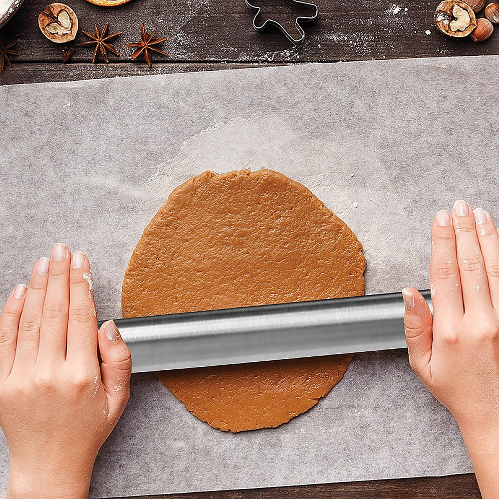 Professional Rolling Pin for Baking Premium 304 Stainless Steel Kitchen Rod - image2