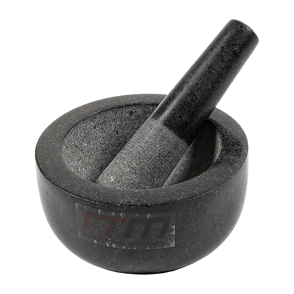 Large Pestle and Mortar Set Durable Granite Stone Spice & Herb Crusher - image6