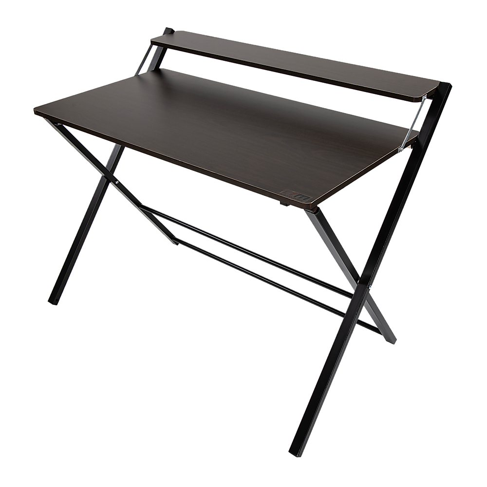 Folding Desk with Shelf Computer Laptop PC Table Side Home Office Furniture - image1