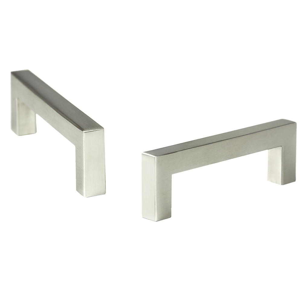 Brushed Nickel Stainless Steel Kitchen Cabinet Square Drawer Pull Door Handles 15-Pack - image7
