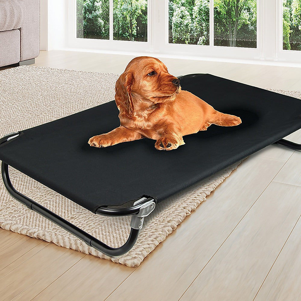 110 x 65cm Dog Pet Bed Foldable Elevated Portable Waterproof Outdoor Raised Basket - image3