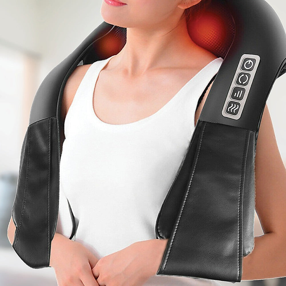 Shiatsu Neck & Back Massager with Heat Deep Kneading Massage Pillow for Shoulder - image2