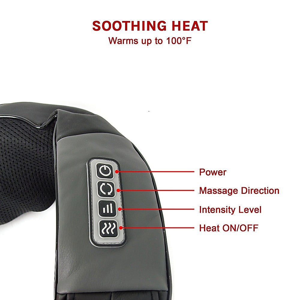Shiatsu Neck & Back Massager with Heat Deep Kneading Massage Pillow for Shoulder - image7