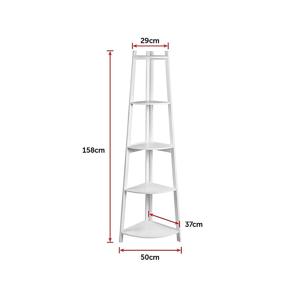 Corner Ladder Shelf Bookcase Display Storage Unit - image6