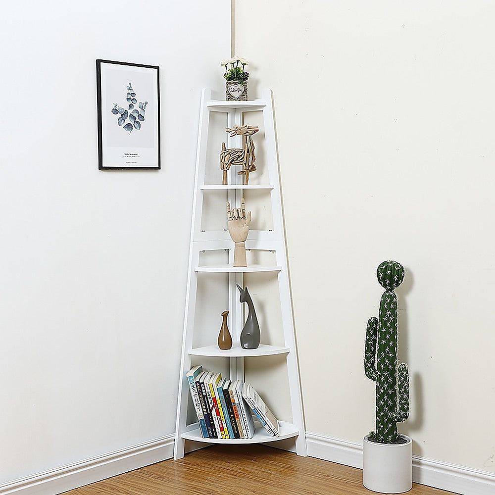 Corner Ladder Shelf Bookcase Display Storage Unit - image2