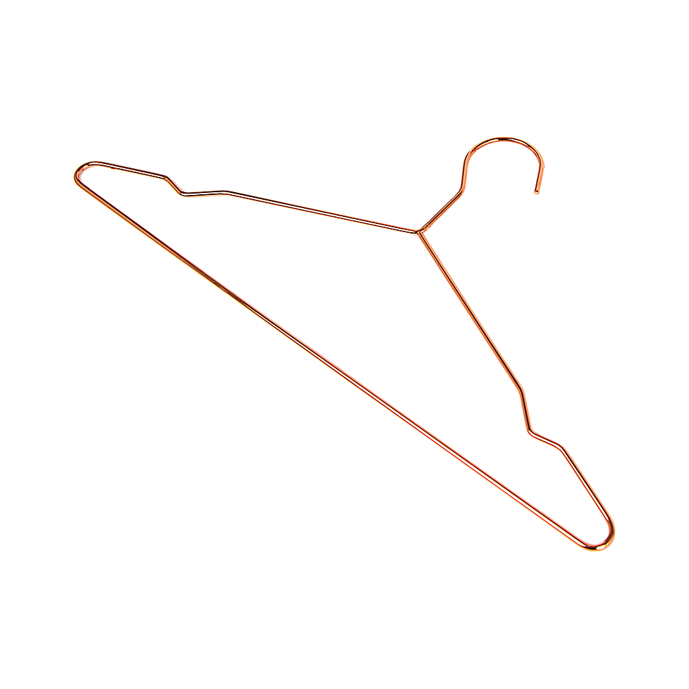 Adult 16.5" Rose Gold Shiny Metal Wire Coat Suit Top Clothes Hangers (60pc per set) - image6