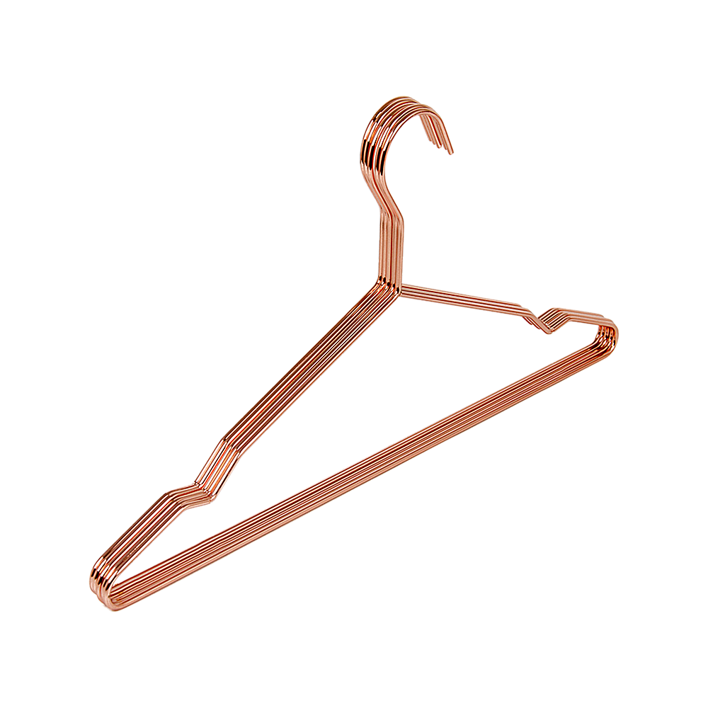 Adult 16.5" Rose Gold Shiny Metal Wire Coat Suit Top Clothes Hangers (60pc per set) - image7