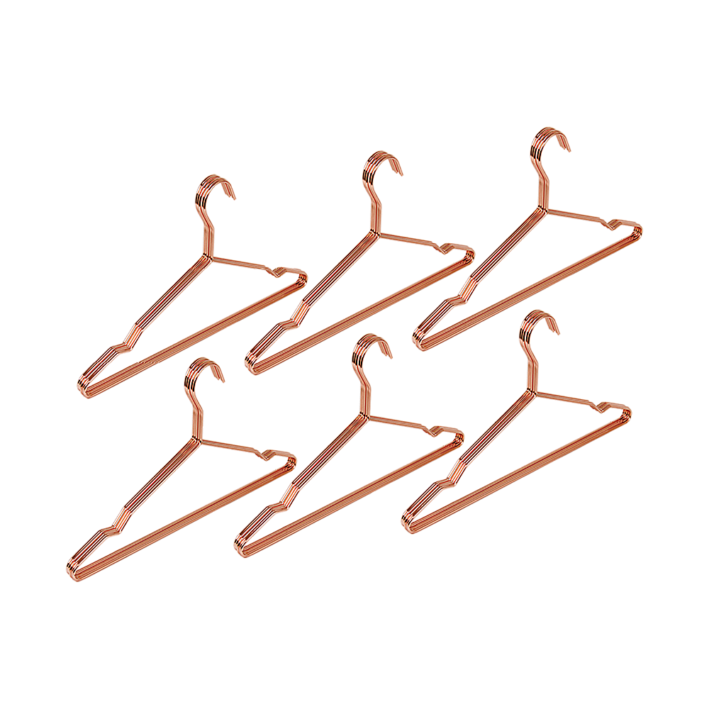 Adult 16.5" Rose Gold Shiny Metal Wire Coat Suit Top Clothes Hangers (60pc per set) - image1