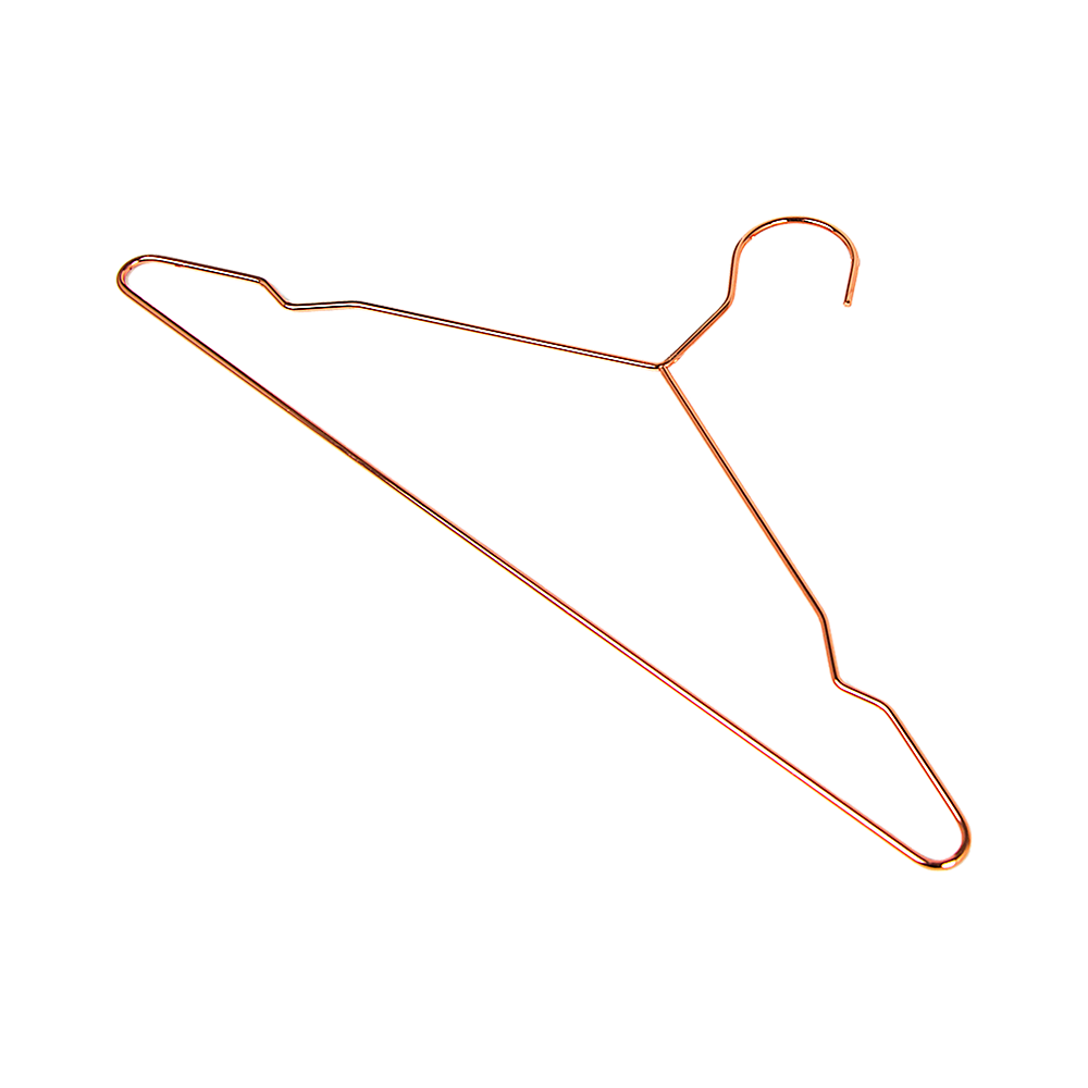 Adult 16.5" Rose Gold Shiny Metal Wire Coat Suit Top Clothes Hangers (30pc per set) - image4