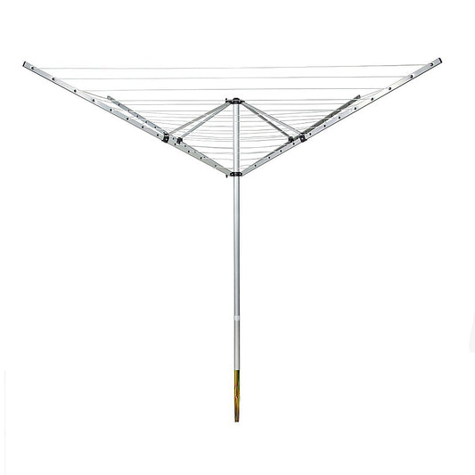 4 Arm Rotary Airer Outdoor Washing Line Clothes Dryer 50m Length - image1