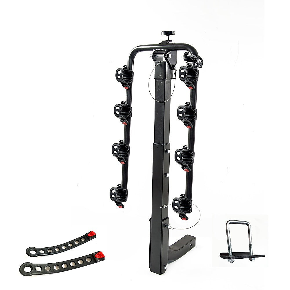 Premium 4-Bike Carrier Rack Hitch Mount Swing Down Bicycle Rack W/ 2" Receiver - image3