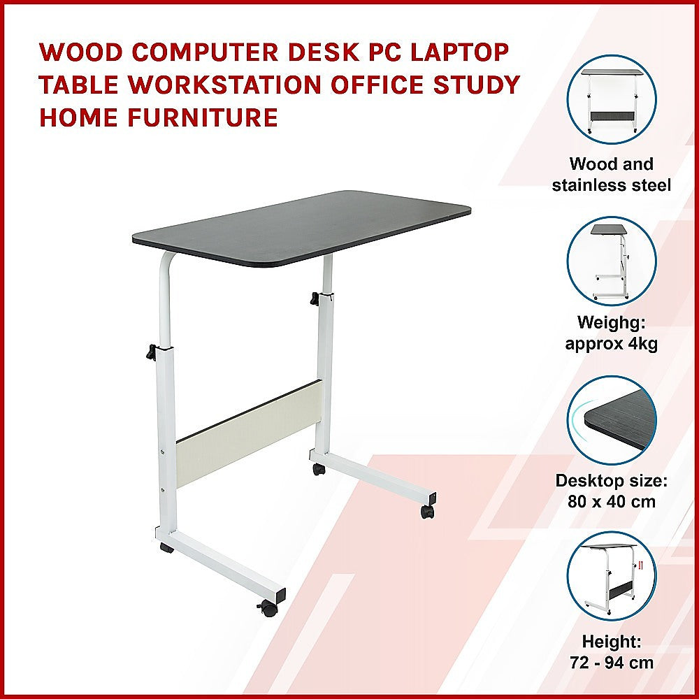 Wood Computer Desk PC Laptop Table Workstation Office Study Home Furniture - image3