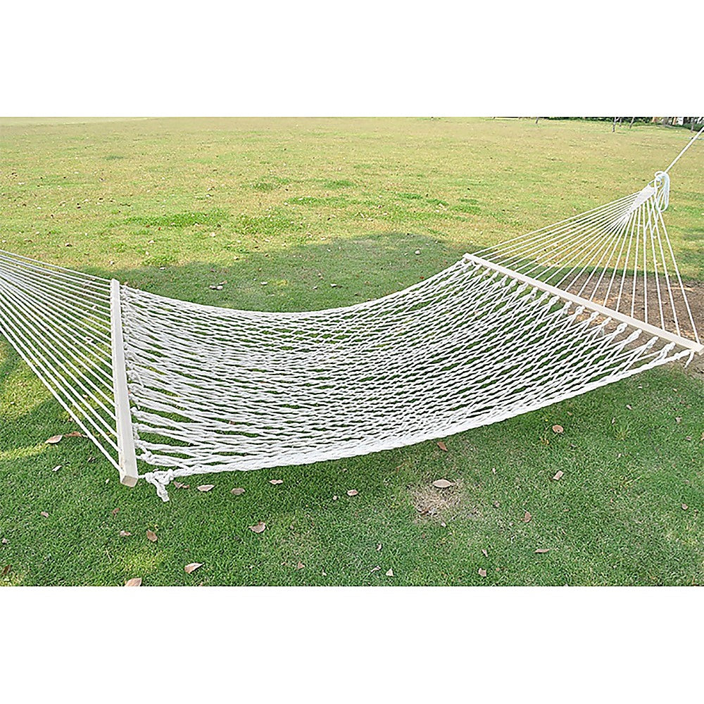 4m Traditional Cotton Rope Hammock with Hanging Hardware - image2