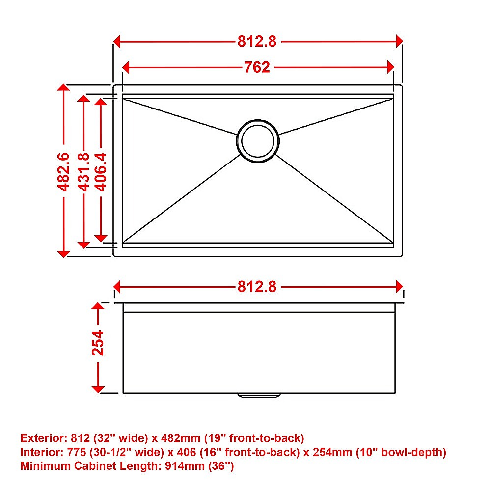 BRIENZ 32-inch Nano Workstation Ledge Undermount 16 Gauge Stainless Steel Kitchen Sink Single Bowl - image7