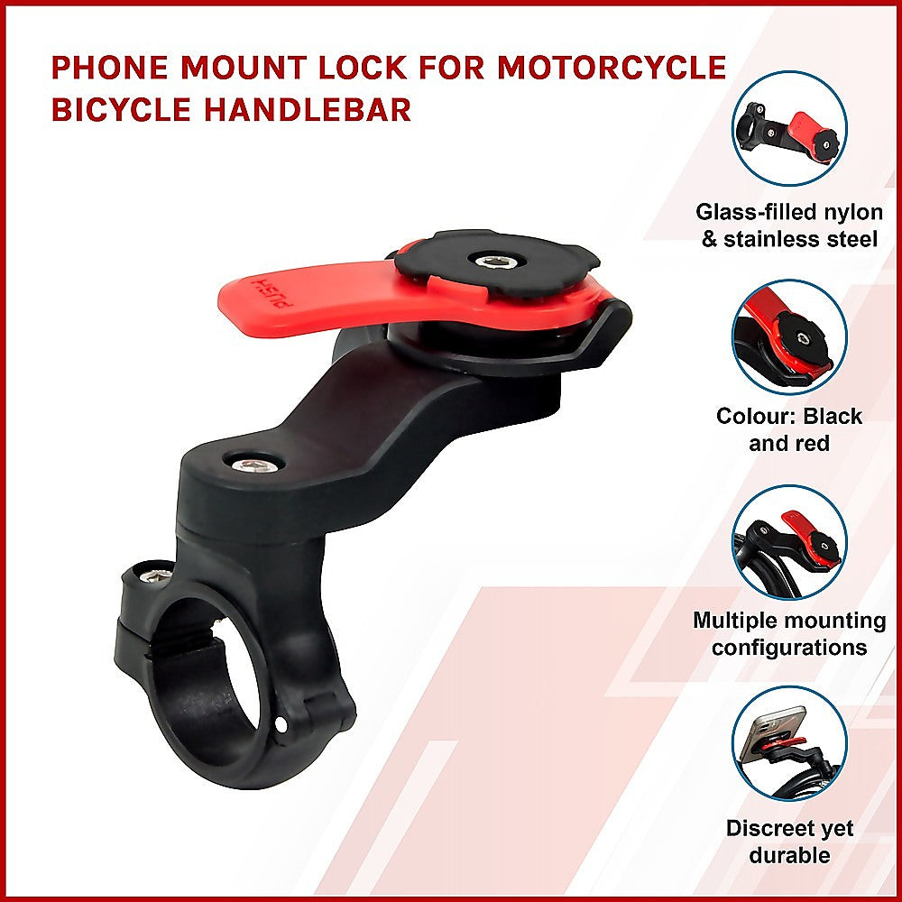 Phone Mount Lock for Motorcycle Bicycle Handlebar - image3