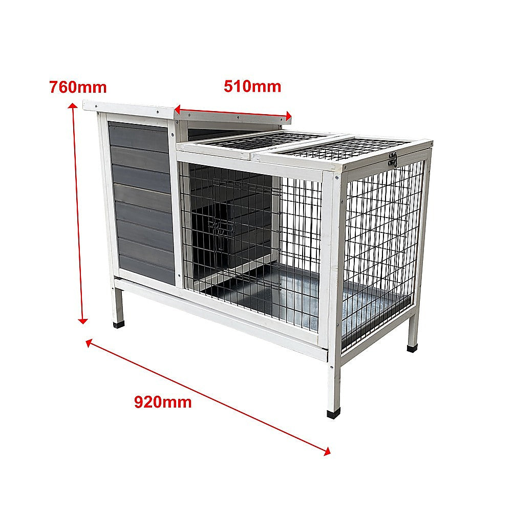 Rabbit Bunny Cage Hutch Pet Cages Enclosure - image4