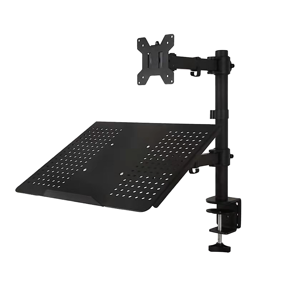 Monitor Mount & Laptop and Tablet Shelf Stands Holders Adjustable Workspace Arm - image5