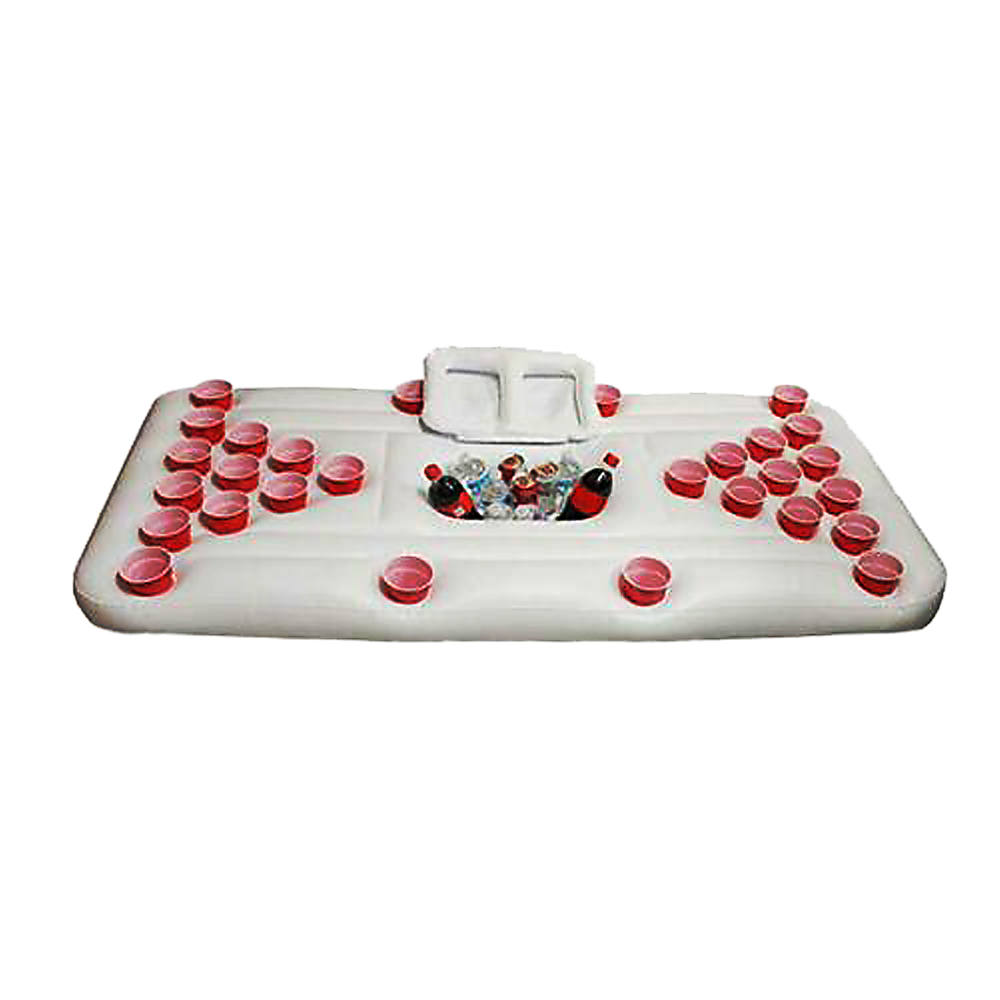 Big PVC Inflatable Beer Pong Raft Floating Pool Party Pong Game Table Lounge Toy - image1