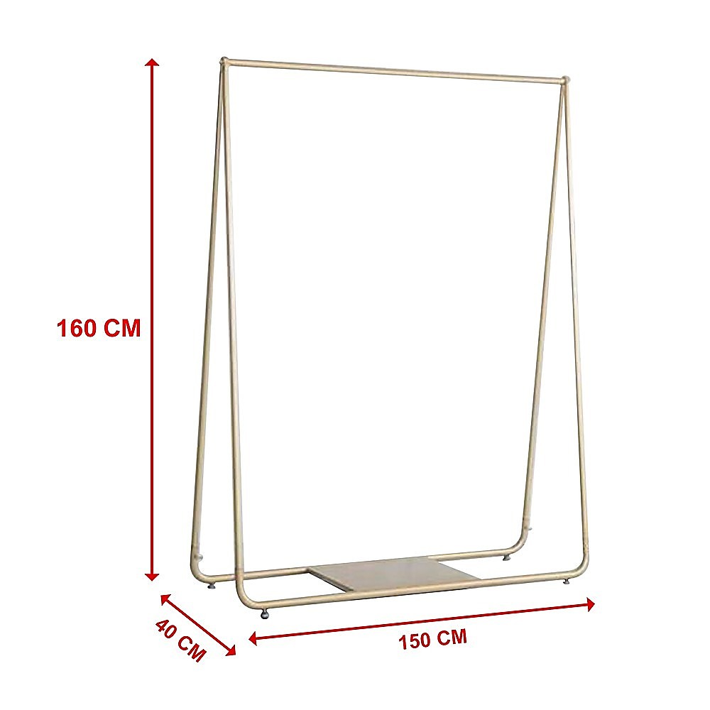 Gold Clothing Retail Shop Commercial Garment Display Rack - image7
