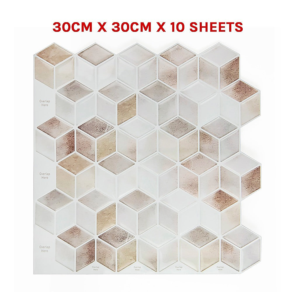 Tiles 3D Peel and Stick Wall Tile Shell Mosaic (30cm x 30cm x 10 sheets) - image7