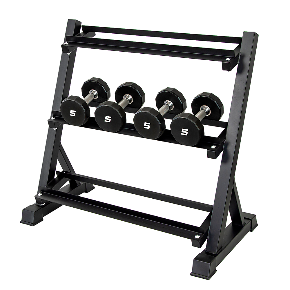 Dumbbell Rack Storage Stand Hex Weight Heavy Duty 3 Tier Wide Home Gym Fitness - image1