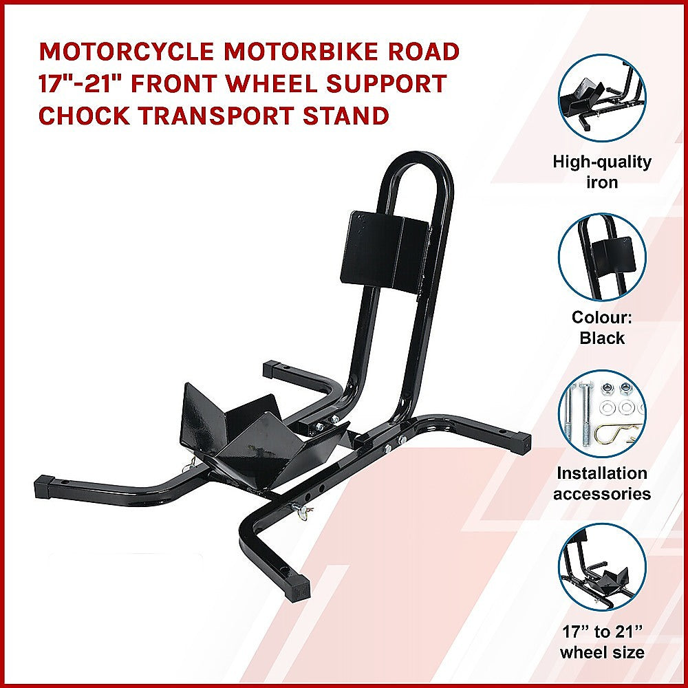 Motorcycle Motorbike Road 17"-21" Front Wheel Support Chock Transport Stand - image3