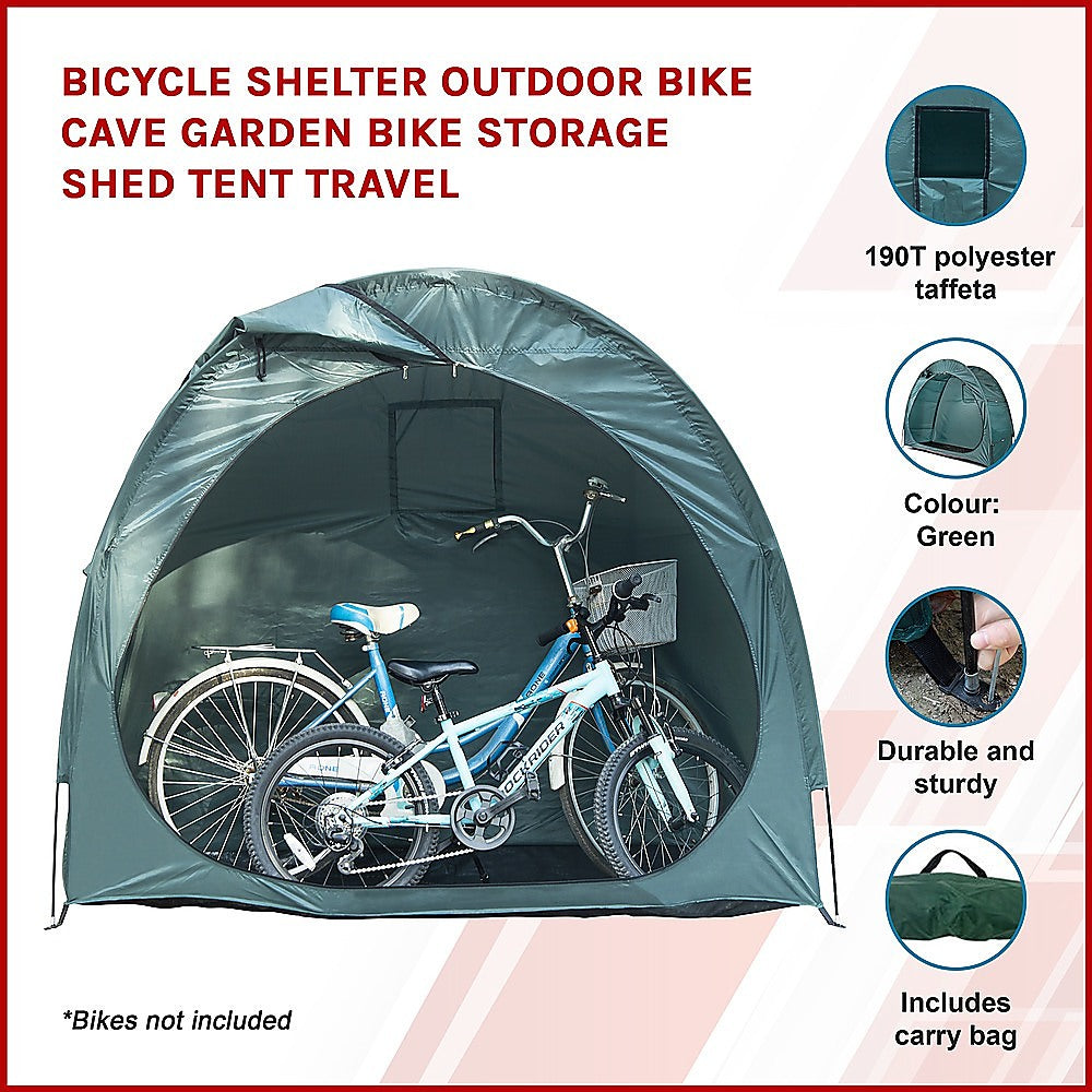 Bicycle Shelter Outdoor Bike Cave Garden Bike Storage Shed Tent Travel - image3