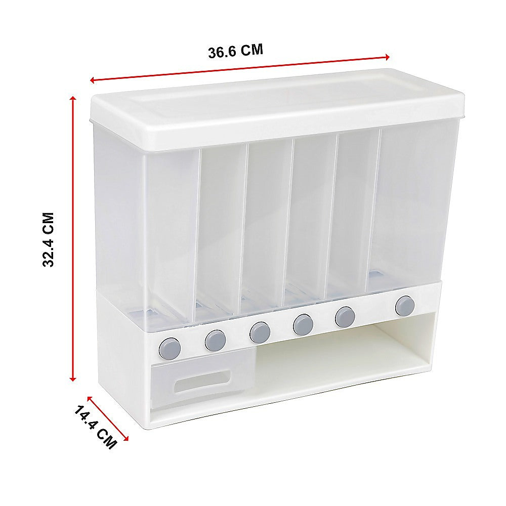 Grain Container Cereal Dispenser 10L Dry Food Rice Flour Storage Box Wall - image8