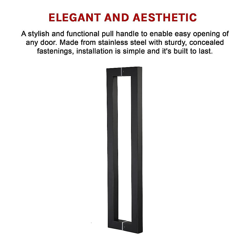 Entrance Door Pull Handle Matte Black 800mm - image7