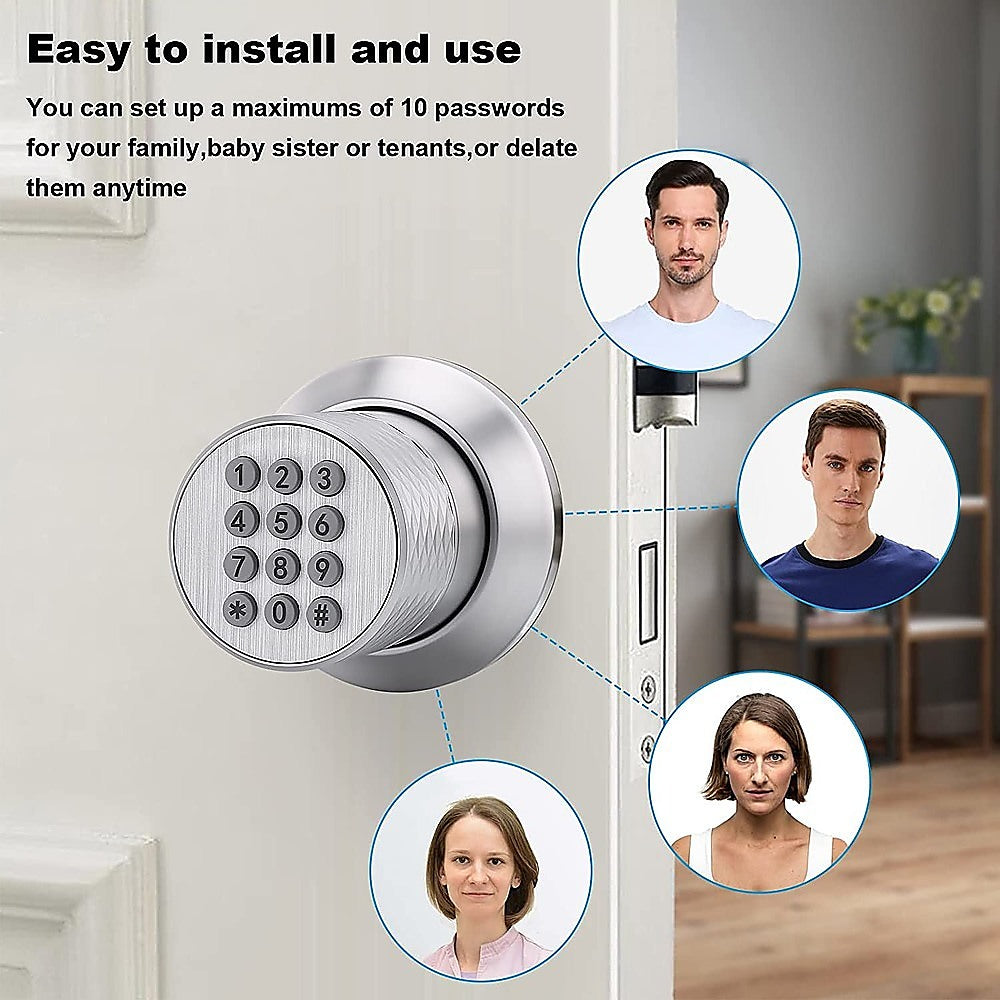 Digital Electronic Code Door Lock Keyless Entry Keypad Programmable Lock Knob - image5