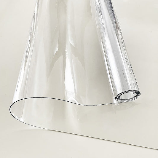 PVC Tablecloth Protector 107X213.4CM Clear Plastic Table Cloth Cover Transparent - image1