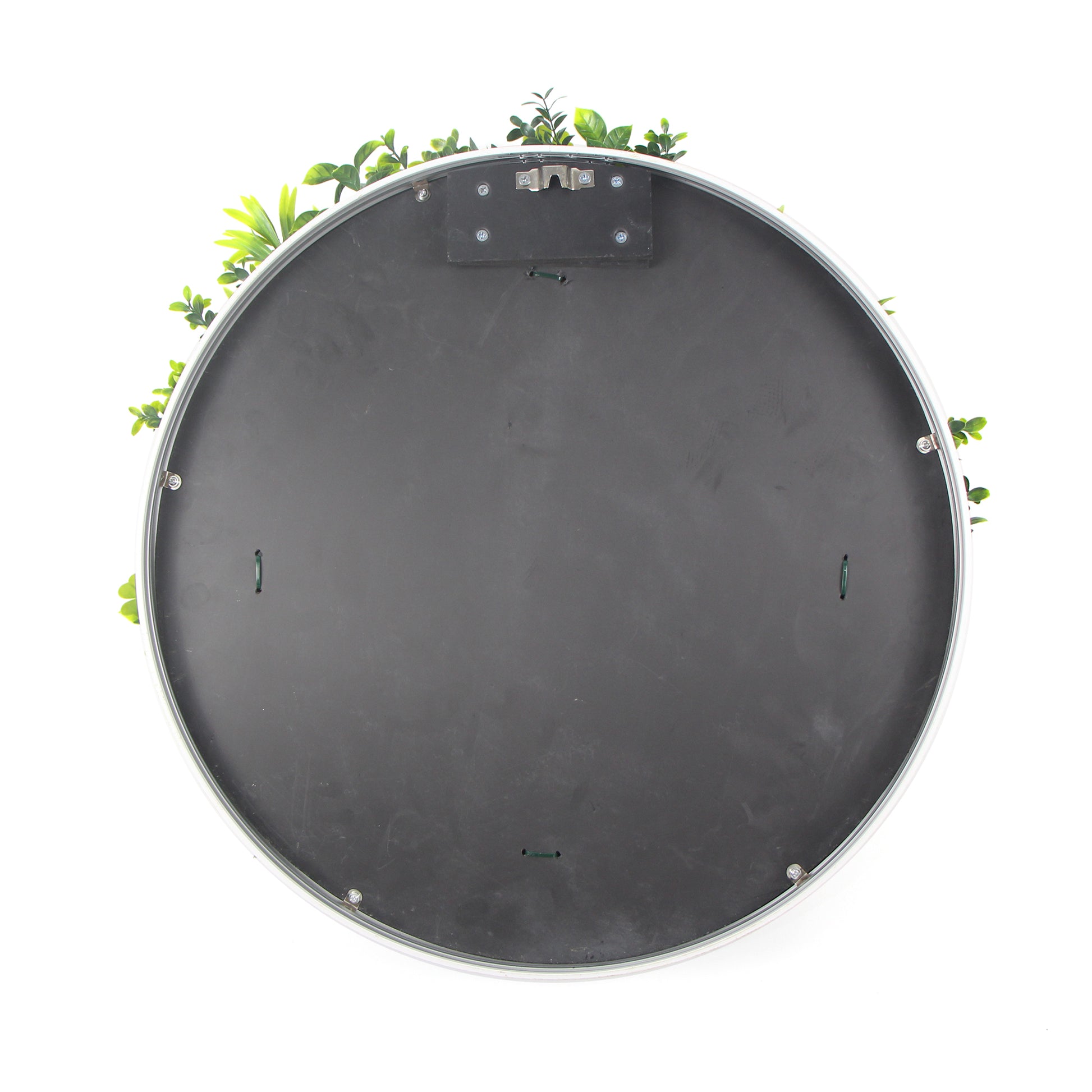 Flowering White Artificial Green Wall Disc UV Resistant 100cm (White Frame) - image7