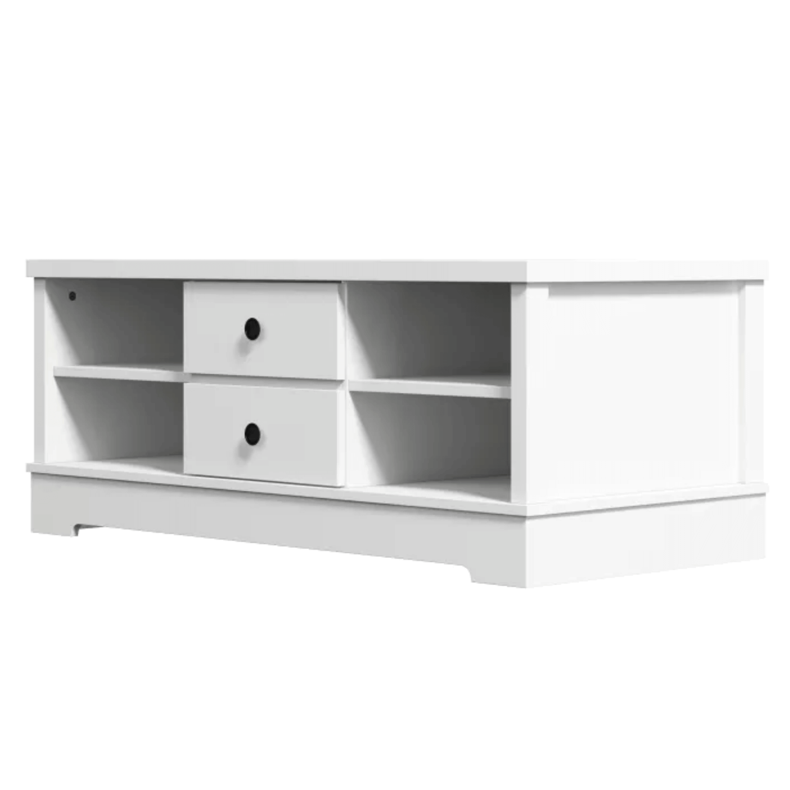 White Coastal Style Coffee Table with Drawers - image3