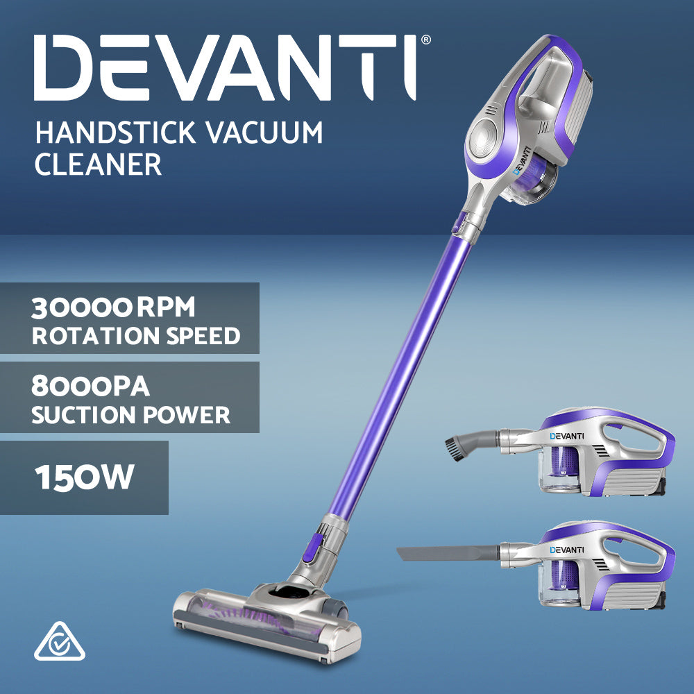 Cordless Stick Vacuum Cleaner - Purple & Grey - image3