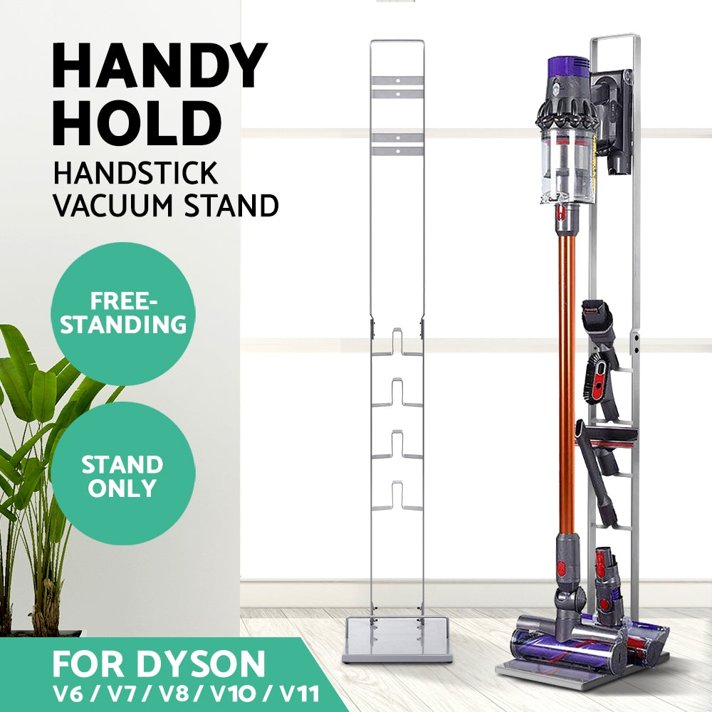 Freestanding Dyson Vacuum Stand Rack Holder Cordless Handheld Cleaner V6 7 8 V10 V11 Silver - image3