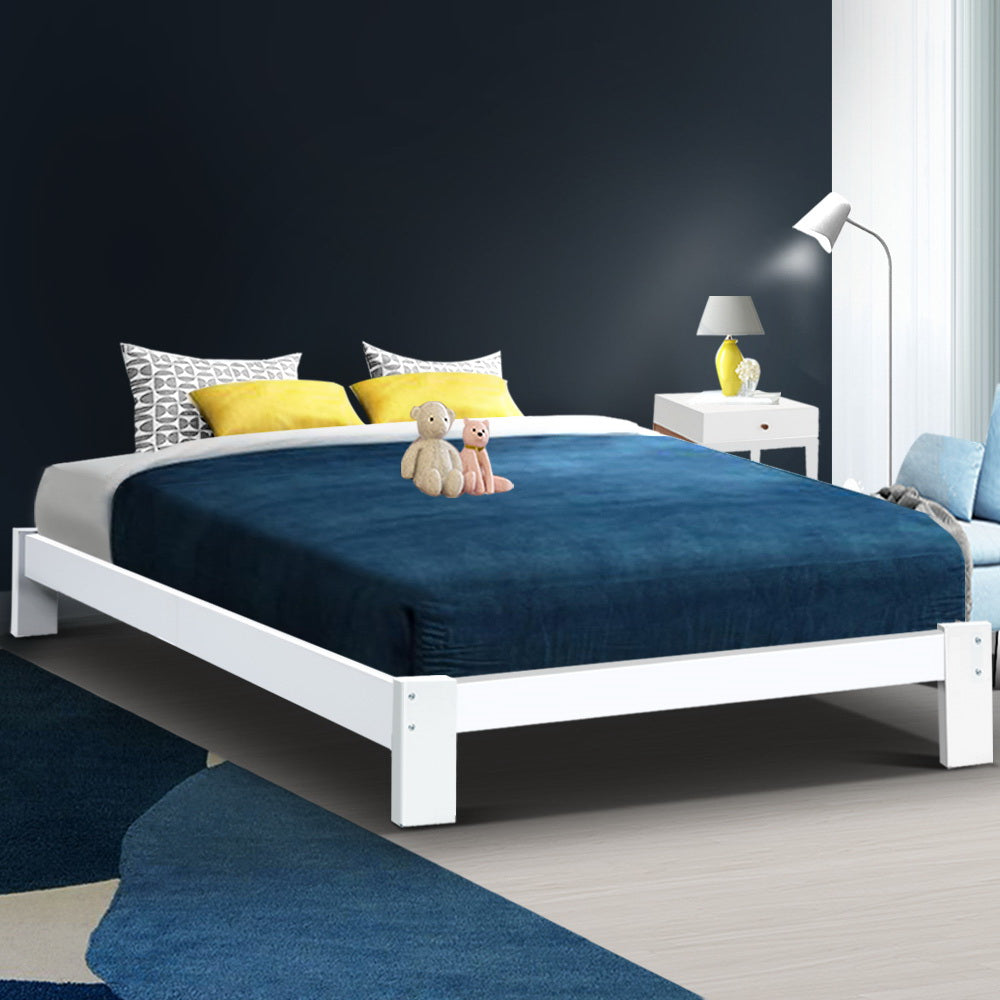 Bed Frame Double Size Wooden Bed Base JADE Timber Foundation Mattress - image7