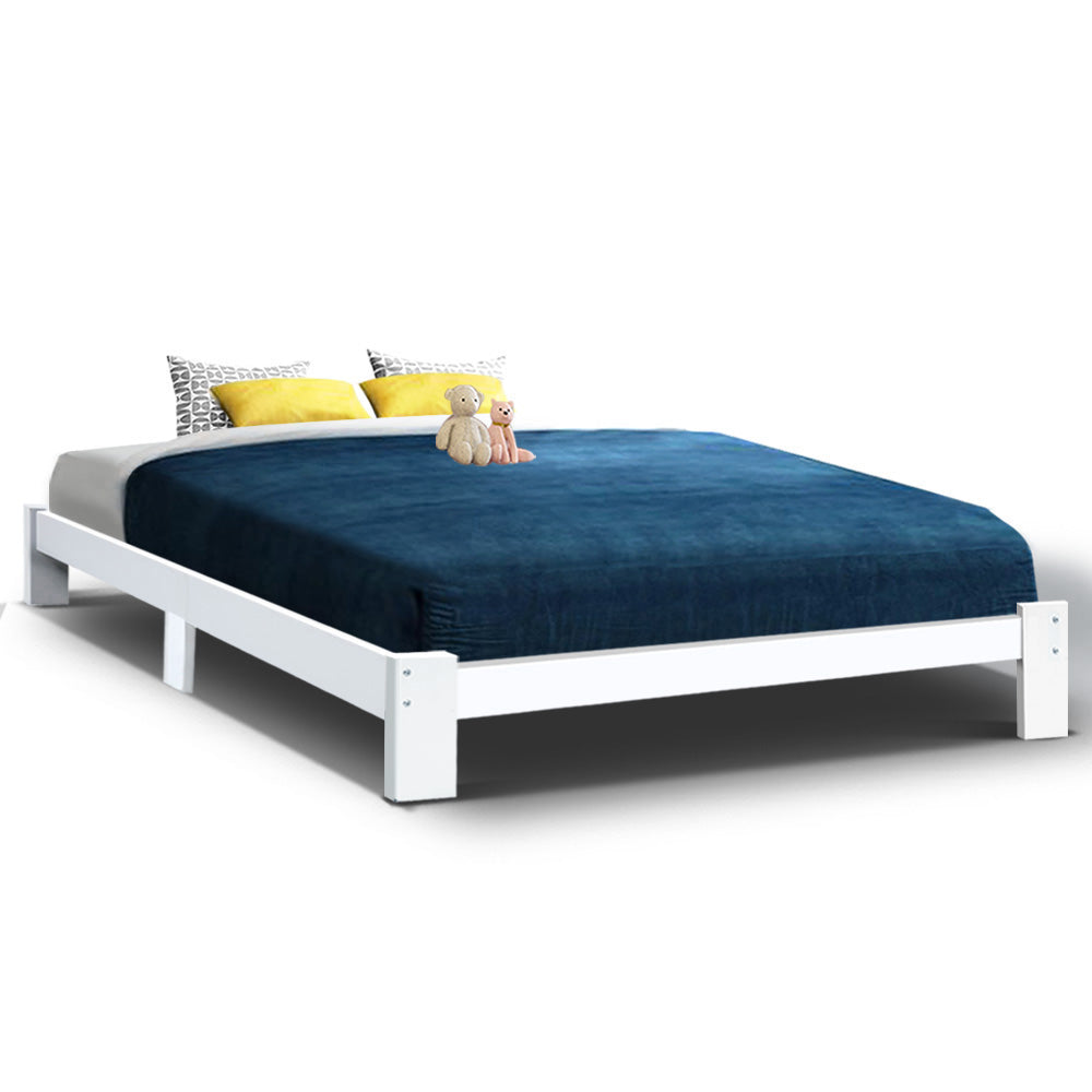 Queen Wooden Bed Base Frame Size JADE Timber Foundation Mattress Platform - image1