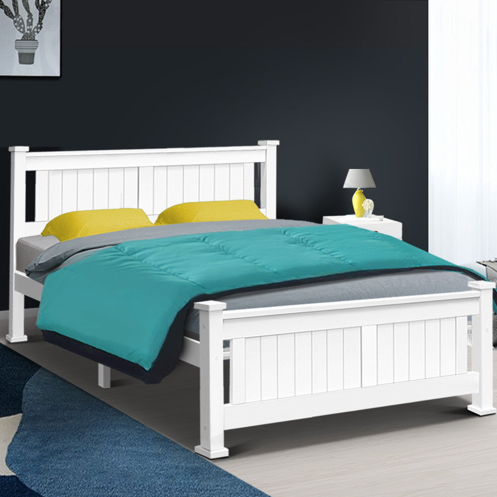 Queen Size Wooden Bed Frame Kids Adults Timber - image7