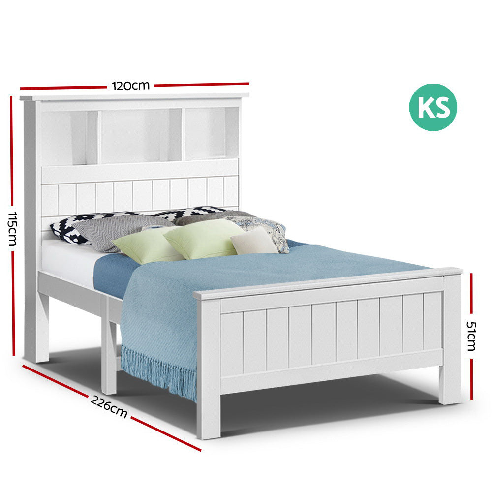 King Single Wooden Timber Bed Frame - image2