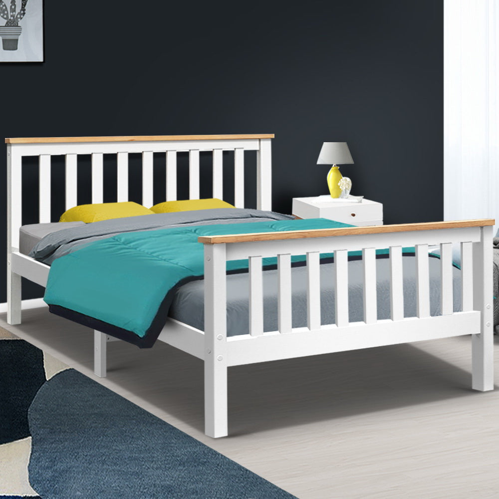 Double Full Size Wooden Bed Frame PONY Timber Mattress Base Bedroom Kids - image7