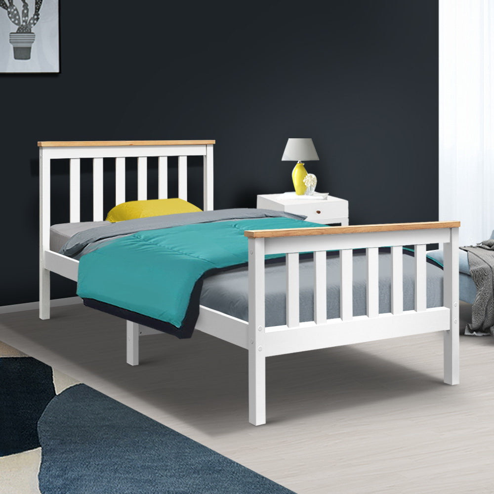 Single Wooden Bed Frame Bedroom Furniture Kids - image7