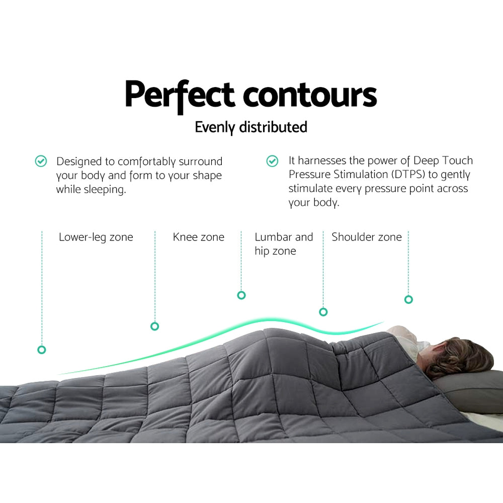 Weighted Blanket 11KG Heavy Gravity Blankets Adult Deep Sleep Ralax Washable - image4