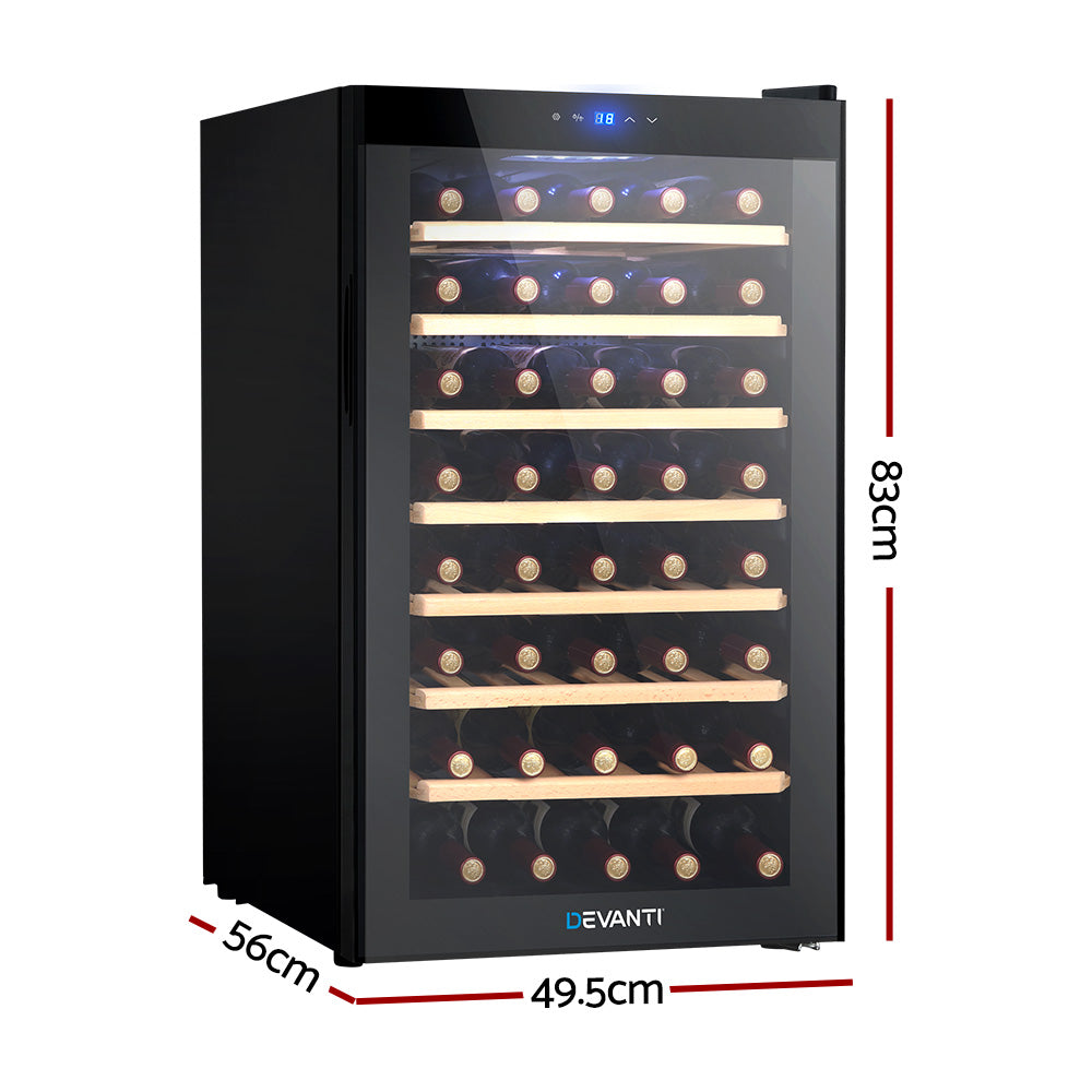 Wine Cooler Compressor Fridge Chiller Storage Cellar 51 Bottle Black - image2