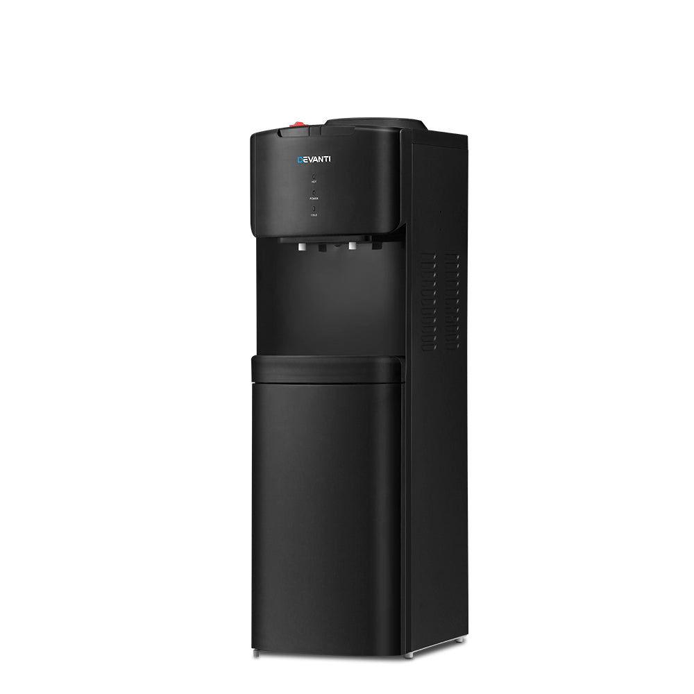 Water Cooler Dispenser Mains Bottle Stand Hot Cold Tap Office Black - image3